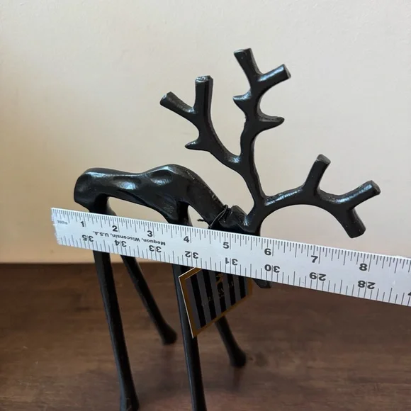 GRANVILLE LANEBlack Reindeer Set of 3Winter metal ChristmasDecor NEW